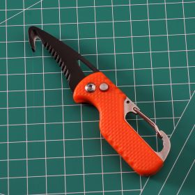 Multitool Keychain Knife- Orange+Black