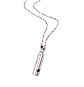 Stainless Steel Whistle Pendant Necklace