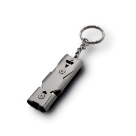 Stainless Whistle Double Tube- Grey