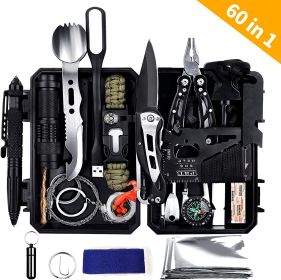 ANTARCTICA Emergency Survival Kits 60 in 1 - black