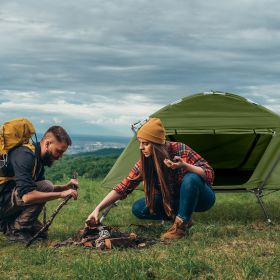 green camping tent