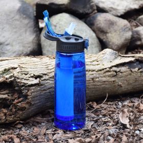 Water Filter Bottle (Color: Blue)